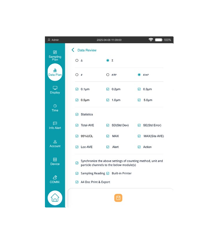 0.1µm Compteur de particules aéroportées (28.3LPM) A030