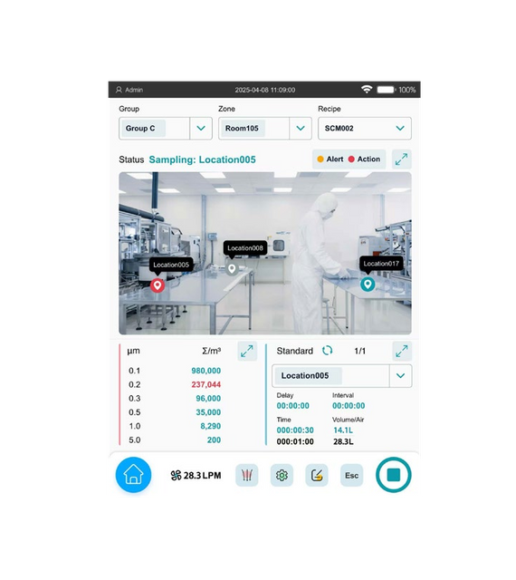0.1µm Compteur de particules aéroportées (10LPM) A010